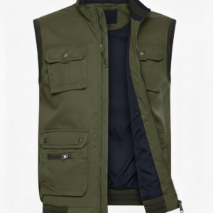 Sleeve Less Pocket Jacket